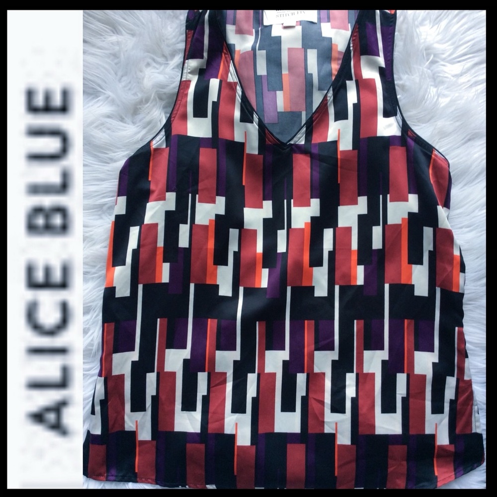 Alice Blue for Stitch Fix Geo Print Blouse
